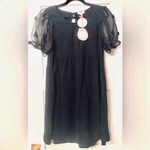 Umgee Empire Waist Puff Sleeve Cotton Gauze Dress